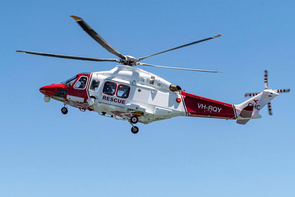 Image of search and rescue helicopter with CPI
